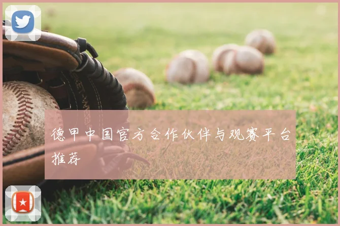 德甲中国官方合作伙伴与观赛平台推荐
